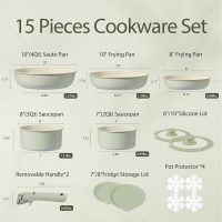 ست ظروف آشپزی CAROTE شامل ۱۵ تکه